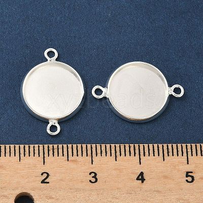 Flat Round Brass Connector Cabochon Settings KK-K414-13D-S-1