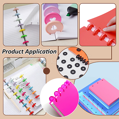 Plastic Loose Leaf Ring Round Binder Discs FIND-WH0366-314-1