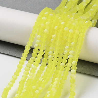 Imitation Jade Glass Beads Strands EGLA-A034-T2mm-MB29-1
