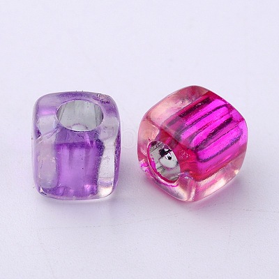Transparent Acrylic Cube Beads PB78P9520-1