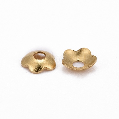 Brass Bead Caps X-KK-TB857-G-1
