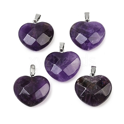 Natural Amethyst Pendants G-A281-02P-12-1