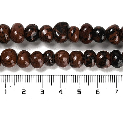 Natural Mahogany Obsidian Beads Strands G-G053-C03-01-1