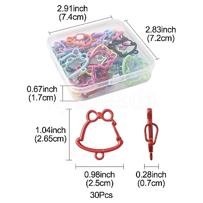 30Pcs Spray Paint Alloy Spring Gate Rings FIND-FS0004-03-1