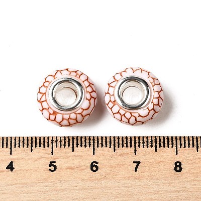Opaque Resin European Beads RESI-C055-01F-1