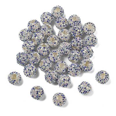 Sparkle Glass Rhinestone Round Beads OACR-S048-01J-1