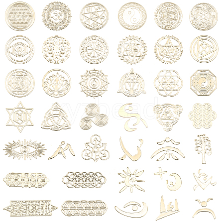SUNNYCLUE Chakra Theme Self Adhesive Brass Stickers DIY-SC0010-59-1