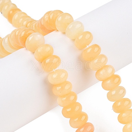 Natural Yellow Jade Beads Strands G-T138-74A-1