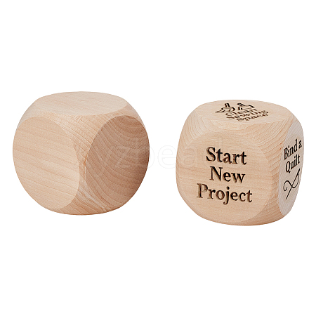 Schima Wood Blank Dice WOOD-WH0124-154D-1