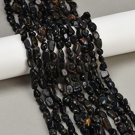 Dyed Natural Blue Tiger Eye Beads Strands G-Q060-D09-1