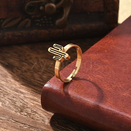 304 Stainless Steel Adjustable Rings for Women LS-RJEW-F169-01G-05-1