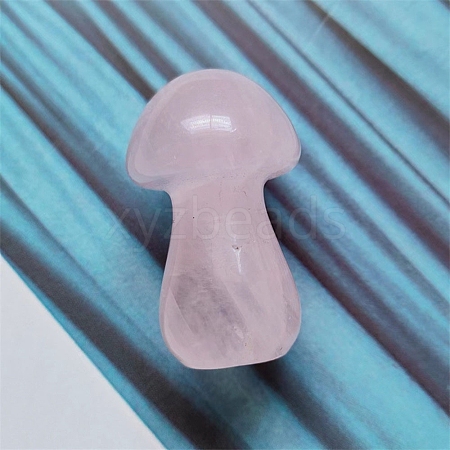 Natural Rose Quartz Healing Mushroom Figurines PW-WG61562-06-1