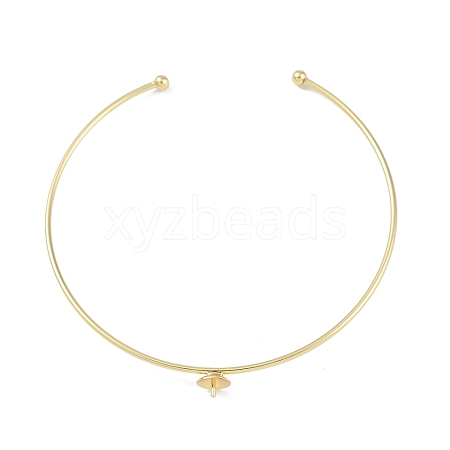 Brass Open Cuff Bangle Making KK-U020-15G-1