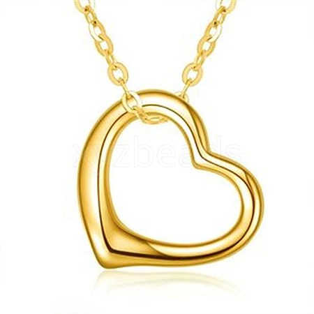 Heart Shape Brass Pendants KK-BB62284-B-1