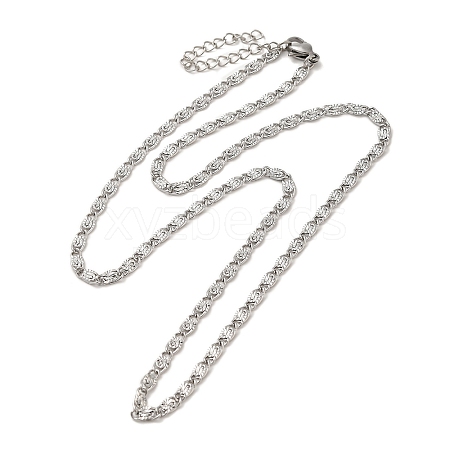 304 Stainless Steel Lumachina Chain Necklaces NJEW-C060-01A-P-1