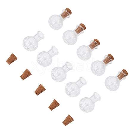 10Pcs Clear Glass Wishing Bottles AJEW-TA0002-85B-1