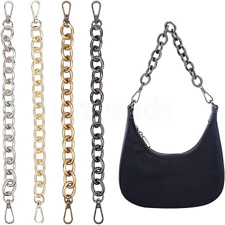 WADORN 4Pcs 4 Style Iron Bag Strap Chains FIND-WR0003-30-1