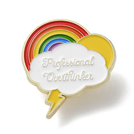 Word Professional Overthinker Enamel Pins JEWB-D022-02E-G-1