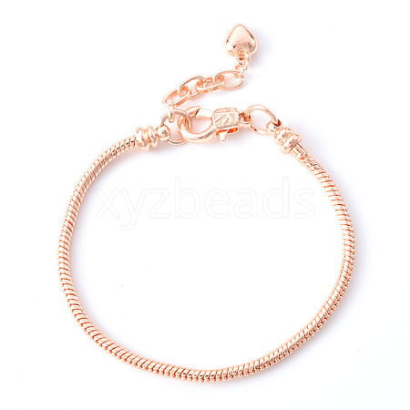 Brass European Style Bracelet Making MAK-R011-03RG-1