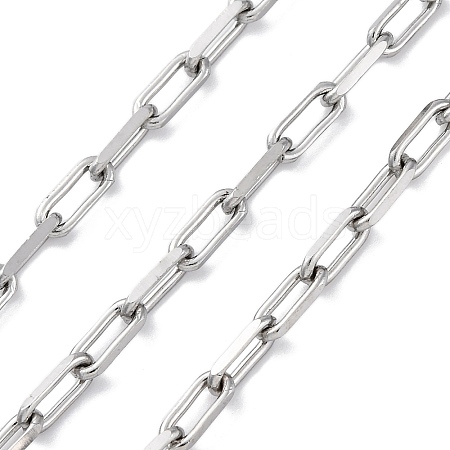 304 Stainless Steel Paperclip Chains CHS-M009-06P-03-1