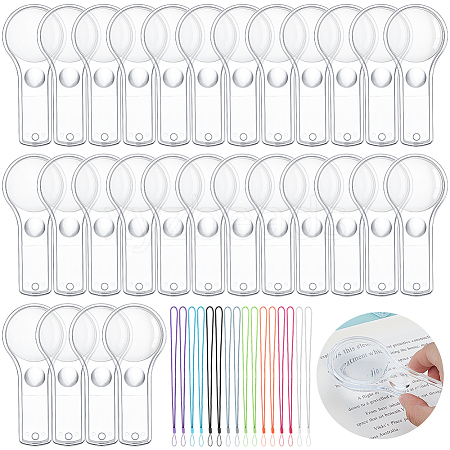 120Pcs Plastic Magnifier AJEW-WA0001-04-1
