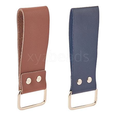 Gorgecraft 2Pcs 2 Style Leather Tape Measure Clip for Belt AJEW-GF0007-76-1