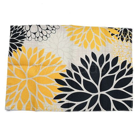 Autumn Floral Linen Placemat AJEW-Z051-02B-1