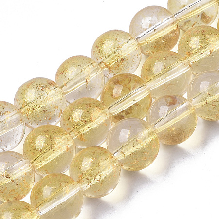 Transparent Spray Painted Glass Bead Strands GLAA-N035-03D-B08-1