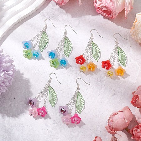 Acrylic Dangle Earrings EJEW-TA00600-1