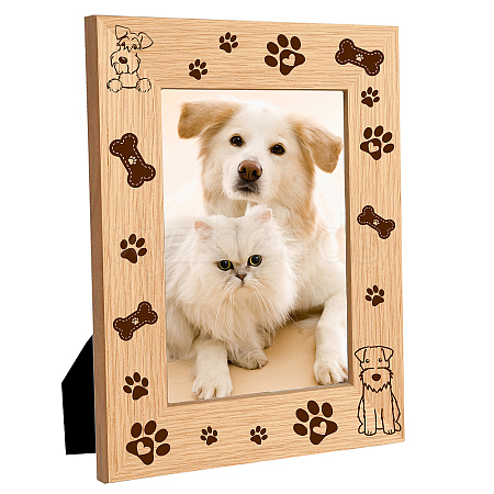 Natural Wood Photo Frames AJEW-WH0292-017-1