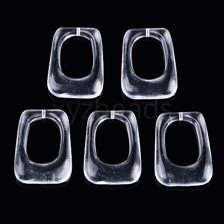 Transparent Resin Pendants RESI-T048-01-C01-1