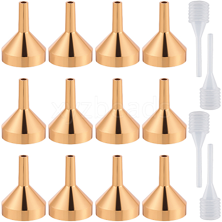 12Pcs Aluminum Funnel Hopper AJEW-GF0010-31G-1