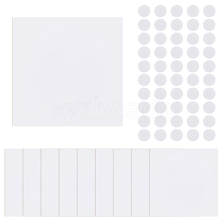 SUPERFINDINGS 10 Sheets Square Frosted PP Plastic Blank Plates FIND-FH0008-84-1