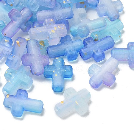 Gradient Color Transparent Acrylic Beads OACR-M023-03G-1