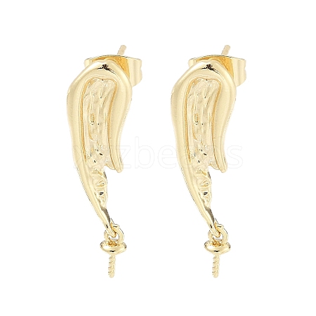 Brass Stud Earring Findings KK-M326-19G-1