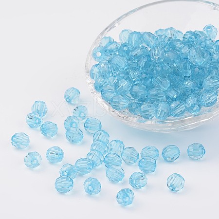 Transparent Acrylic Beads X-DB8mmC-28-1