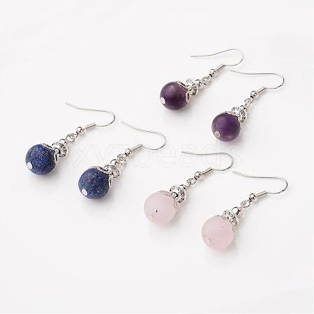 Tibetan Style Alloy Dangle Earrings EJEW-JE02085-1