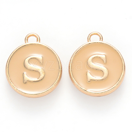 Golden Plated Alloy Enamel Charms ENAM-S118-06S-1