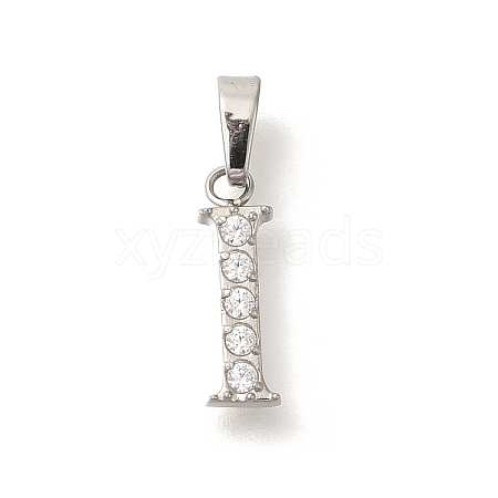 Ion Plating(IP) 304 Stainless Steel Micro Pave Cubic Zirconia Pendants STAS-H228-02P-01-1