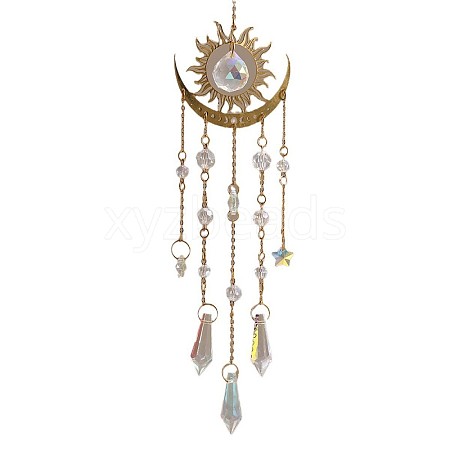 Metal Sun/Moon Pendant Decorations PW23111688299-1