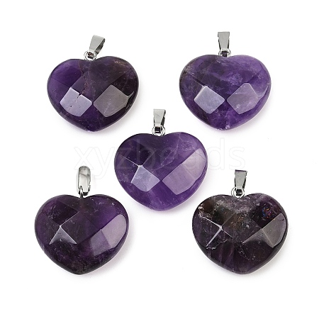 Natural Amethyst Pendants G-A281-02P-12-1