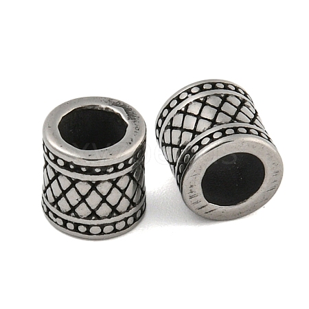 Retro 304 Stainless Steel European Beads STAS-B071-03AS-1