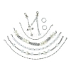 Retro Style Multilayer Acrylic & 304 Stainless Steel Beaded Purse Chains AJEW-FZ00007-4