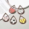 DIY Sports Ball Dangle Earring Making Kits DIY-YW0009-92-2