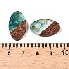 Transparent Resin and Walnut Wood Pendants RESI-T057-03I-2