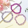 Star Cut Round Glass Bead Stretch Bracelets for Women BJEW-JB09482-2