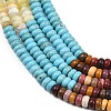 Glass & Synthetic Turquoise & Natural Sodalite & Natural Polychrome Jasper & Jade & Quartz Beads Strands G-Z135-C02-2x4mm-5