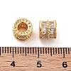 Column Brass Micro Pave Clear Cubic Zirconia Beads KK-S394-05A-3