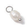 Natural Freshwater Pearl Potato Charms PALLOY-JF03202-02-4