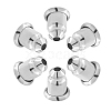 100Pairs Brass Ear Nuts KK-CN0003-28-8